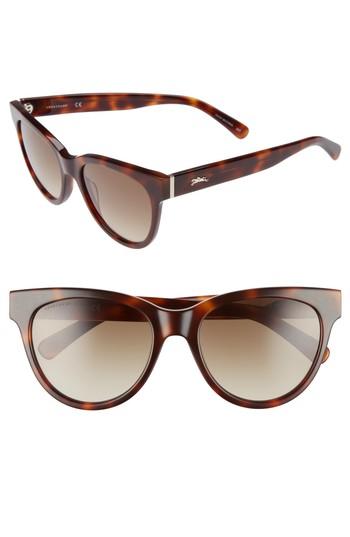 Women's Longchamp 54mm Gradient Lens Cat Eye Sunglasses - Havana