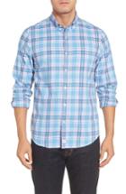 Men's Vineyard Vines Slim Fit Murray Ocean Walk Plaid Sport Shirt, Size - Blue