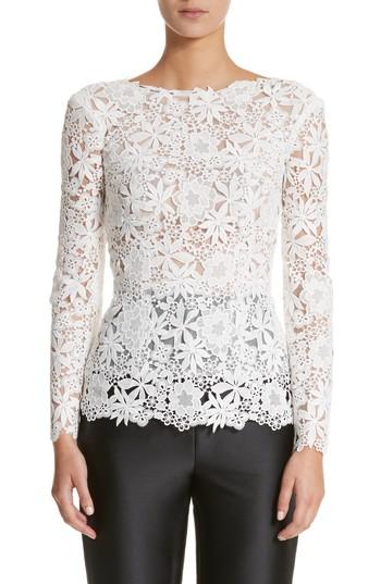 Women's Monique Lhuillier Guipure Lace Top