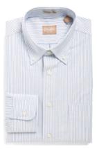 Men's Gitman 'cambridge Oxford' Regular Fit Stripe Dress Shirt .5 - 36 - Blue