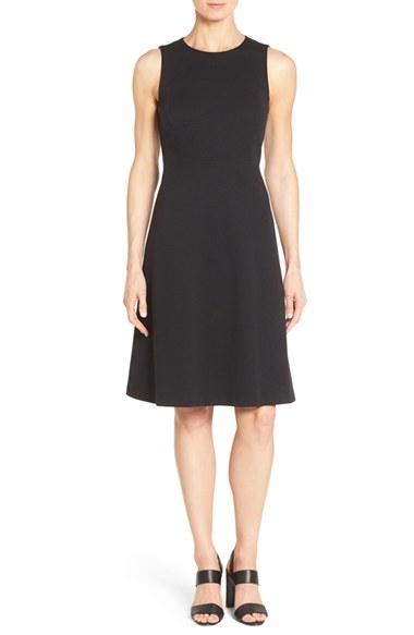 Women's Classiques Entier Sleeveless Interlock Fit & Flare Dress - Black