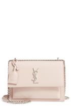 Saint Laurent Medium Sunset Calfskin Shoulder Bag - White