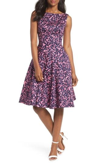Women's Maggy London Print Fit & Flare Dress (similar To 16w) - Blue