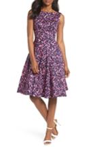 Women's Maggy London Print Fit & Flare Dress (similar To 16w) - Blue
