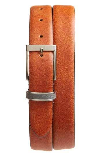 Men's Ted Baker London Waxed Suede Belt - Orange