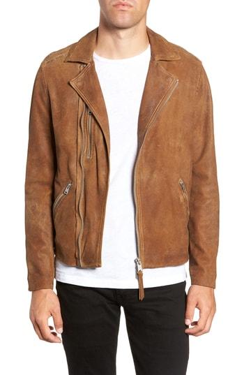 Men's Allsaints Judd Slim Fit Leather Biker Jacket - Brown