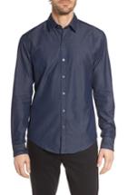 Men's Boss Robbie Regular Fit Denim Sport Shirt - Blue