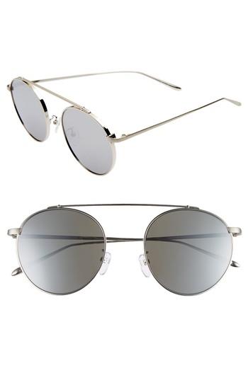 Women's Vedi Vero 53mm Round Sunglasses - Rose Gold/pink Mirror