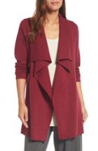 Women's Eileen Fisher Long Angle Front Cardigan - Red