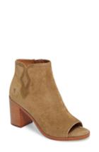 Women's Frye Danica Peep Toe Bootie .5 M - Brown