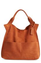 Sole Society Jamari Suede & Faux Leather Tote - Brown