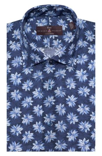 Men's Robert Talbott Tailored Fit Floral Dress Shirt .5 - Blue