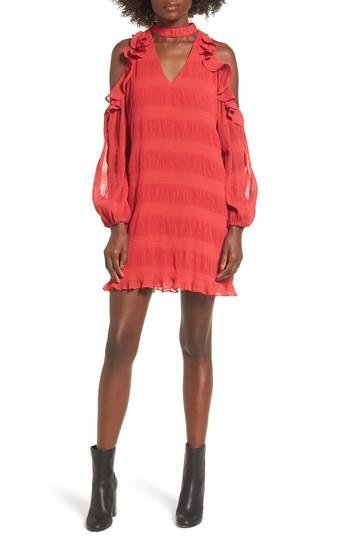 Women's Devlin Hallie Cold Shoulder Dress - Red