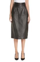 Women's Marc Jacobs Leather Midi Skirt