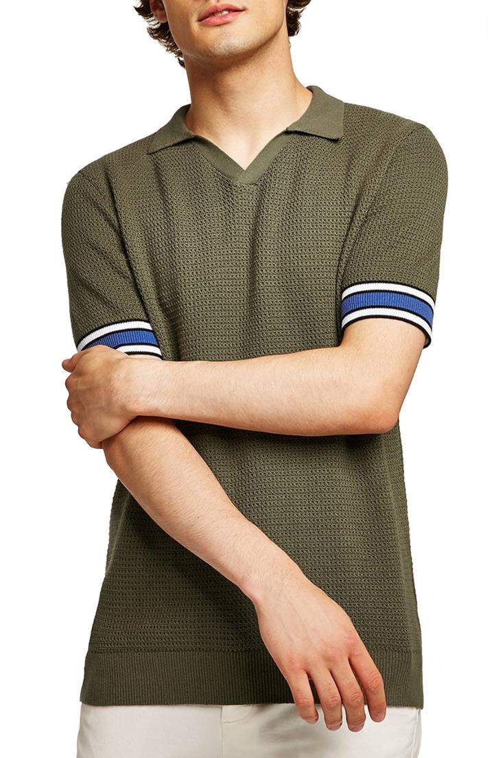 Men's Topman Revere Collar Polo
