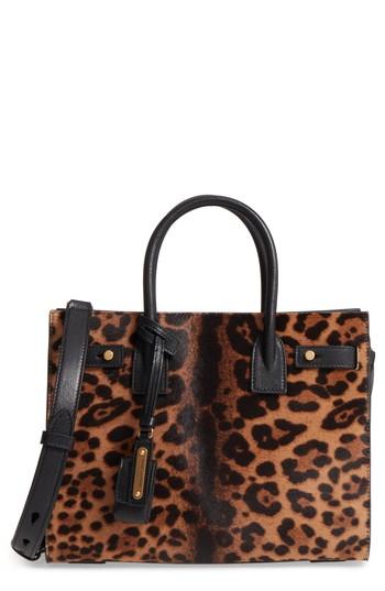 Saint Laurent Baby Sac De Jour Calfskin Leather Satchel - Brown