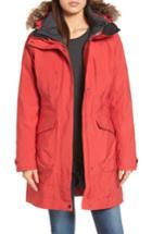 Women's The North Face Outer Boroughs 3-in-1 Triclimate Waterproof Jacket With Faux Fur Trim - Red
