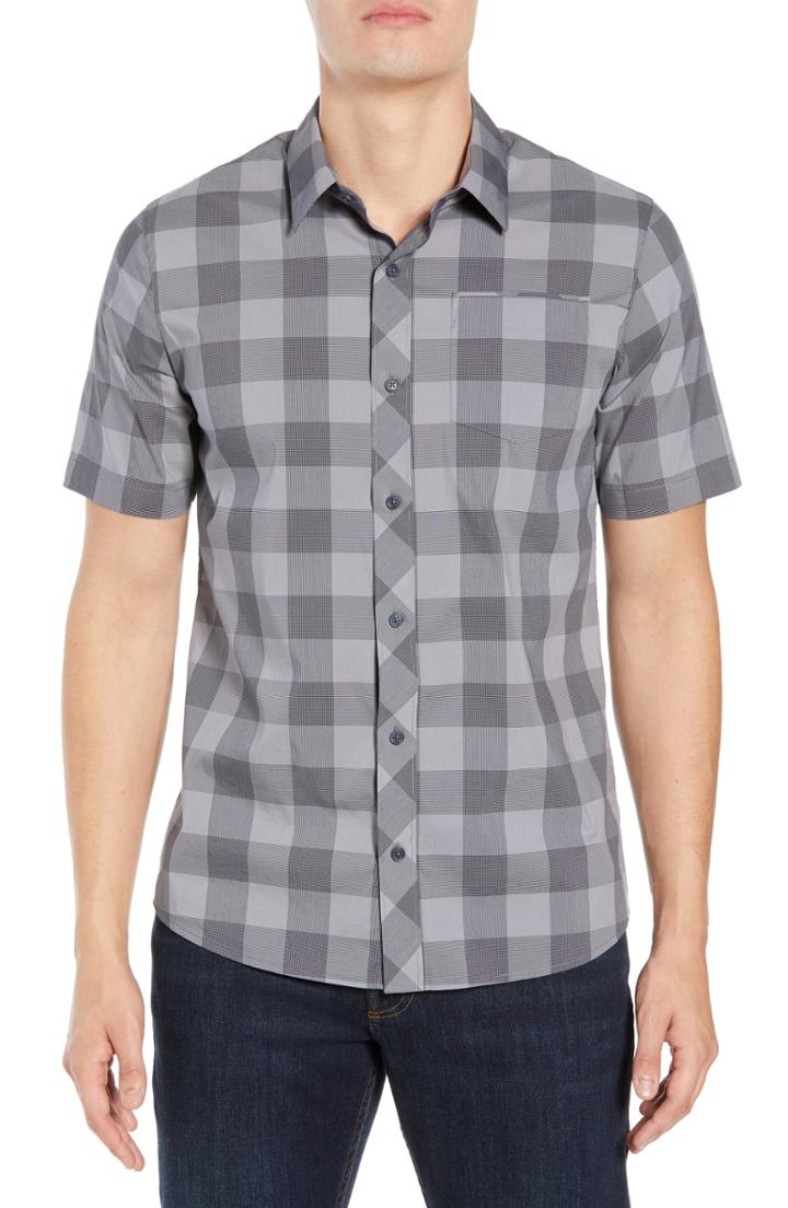 Men's Travis Mathew Buffalo Fit Sport Shirt, Size Medium - Grey