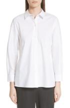Women's Lafayette 148 New York Felicity Cotton Blend Blouse - White