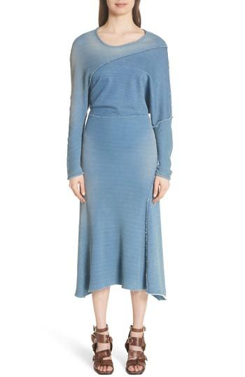 Women's Atlein Waffle Knit Sweatshirt Dress Us / 34 Fr - Blue