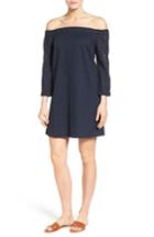 Women's Halogen Off The Shoulder Eyelet Dress - Blue