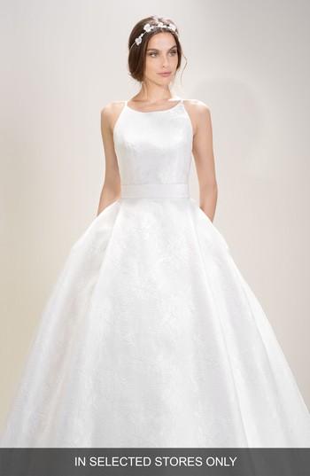 Women's Jesus Peiro Halter Organza Gown, Size In Store Only - Ivory
