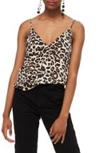 Women's Topshop Patterned Camisole Us (fits Like 6-8) - Brown