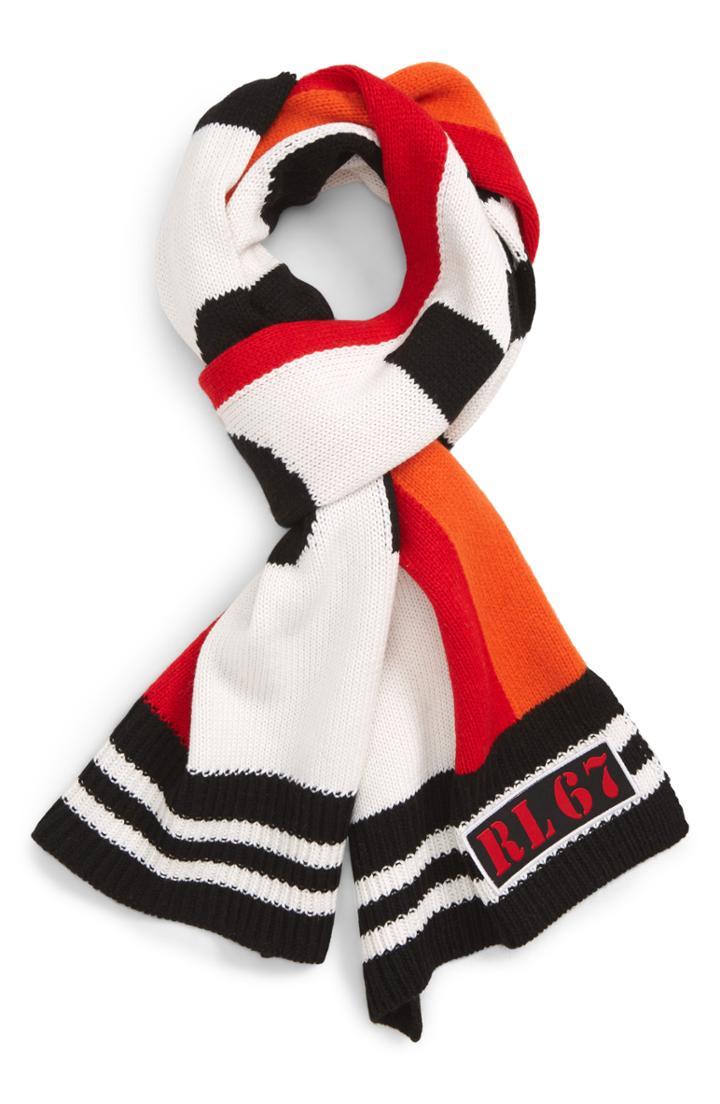 Men's Polo Ralph Lauren Stadium Scarf, Size - Red