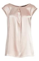 Women's St. John Collection Pleated Liquid Satin Top - Pink