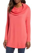 Women's Caslon Side Slit Convertible Cowl Neck Tunic, Size - Pink