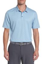 Men's Travis Mathew Thackerson Jacquard Pique Polo, Size - Blue