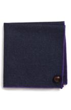 Men's Armstrong & Wilson Solid Wool Pocket Square, Size - Purple
