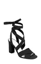 Women's Via Spiga Cerci Ankle Tie Sandal M - Black