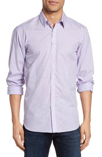 Men's Jeremy Argyle Fitted Mini Check Sport Shirt