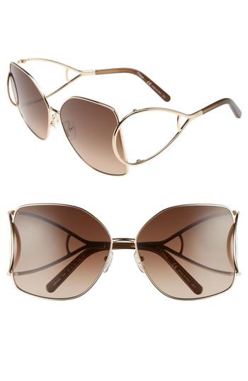 Women's Chloe 63mm Wrapover Frame Sunglasses -