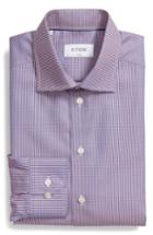 Men's Eton Contemporary Fit Pattern Jacquard Dress Shirt - Pink