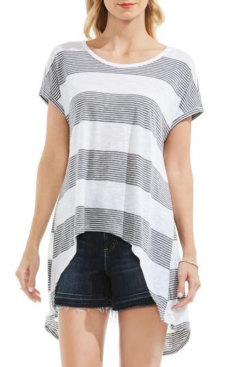 Women's Two By Vince Camuto Block Stripe Split Back Top - White