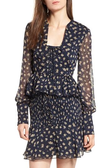 Women's The East Order Lace-up Peplum Blouse - Blue