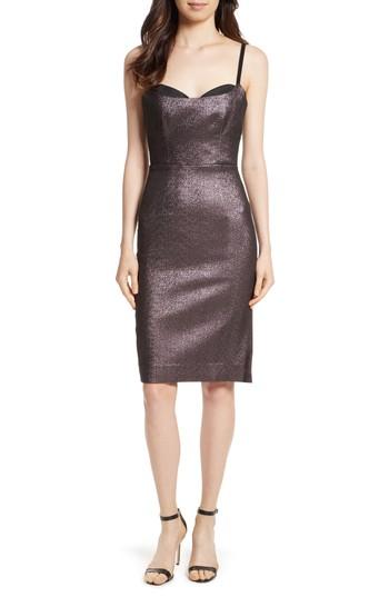 Women's Milly Tara Stretch Metallic Sheath Dress - Pink