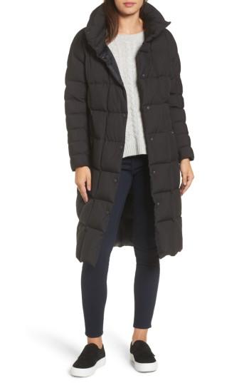 Women's Trina Turk Carley Packable Long Coat - Black