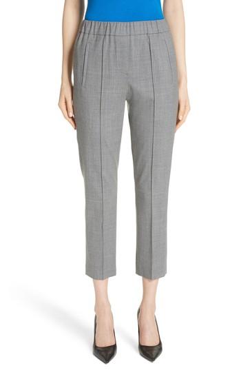 Women's Michael Kors Pintuck Wool Blend Trousers - Grey