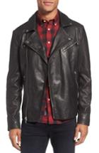 Men's Lamarque Leather Biker Jacket - Black