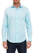 Men's Robert Graham Morley Sport Shirt, Size - Blue