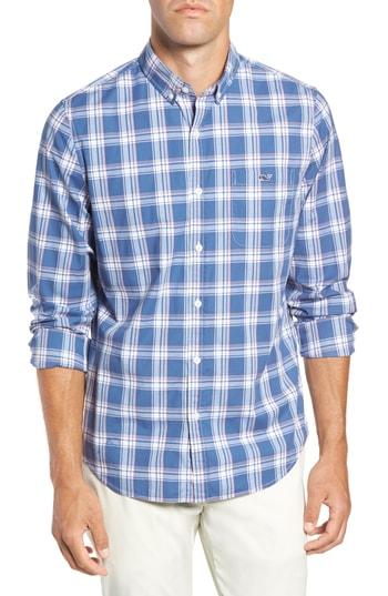 Men's Vineyard Vines Ash Creek Slim Fit Tucker Plaid Sport Shirt - Blue