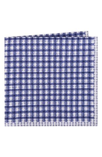 Men's Ted Baker London Seersucker Pocket Square, Size - Blue