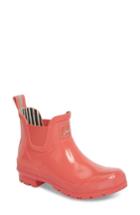 Women's Joules 'wellibob' Short Rain Boot M - Red
