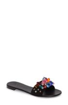Women's Giuseppe Zanotti Embellished Slide Sandal M - Black