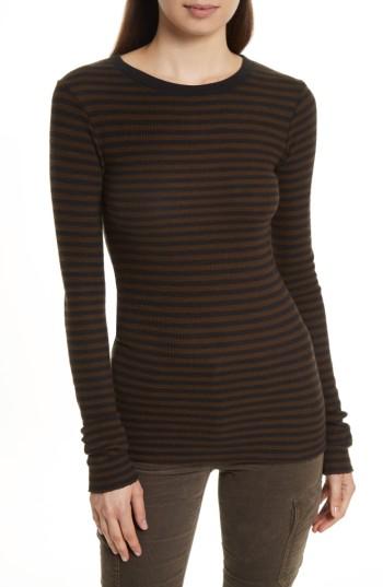 Women's Vince Railroad Stripe Crewneck Sweater