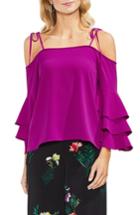 Women's Vince Camuto Cold Shoulder Ruffle Sleeve Top, Size - Pink