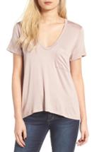 Women's Deep-v Neck Tee - Beige